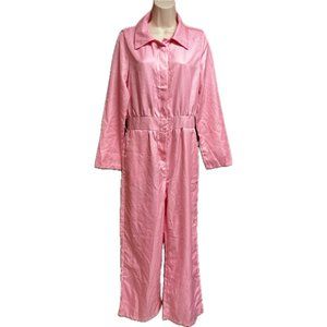 Pink Jumpsuit Coveralls for Women 70s 80s Disco Outfit Costume  Barbie MEDIUM